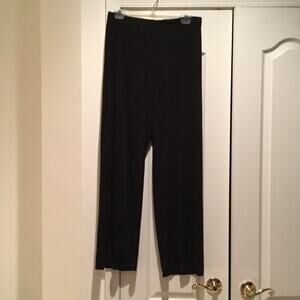 Espresso wide leg black stretch waste pant L